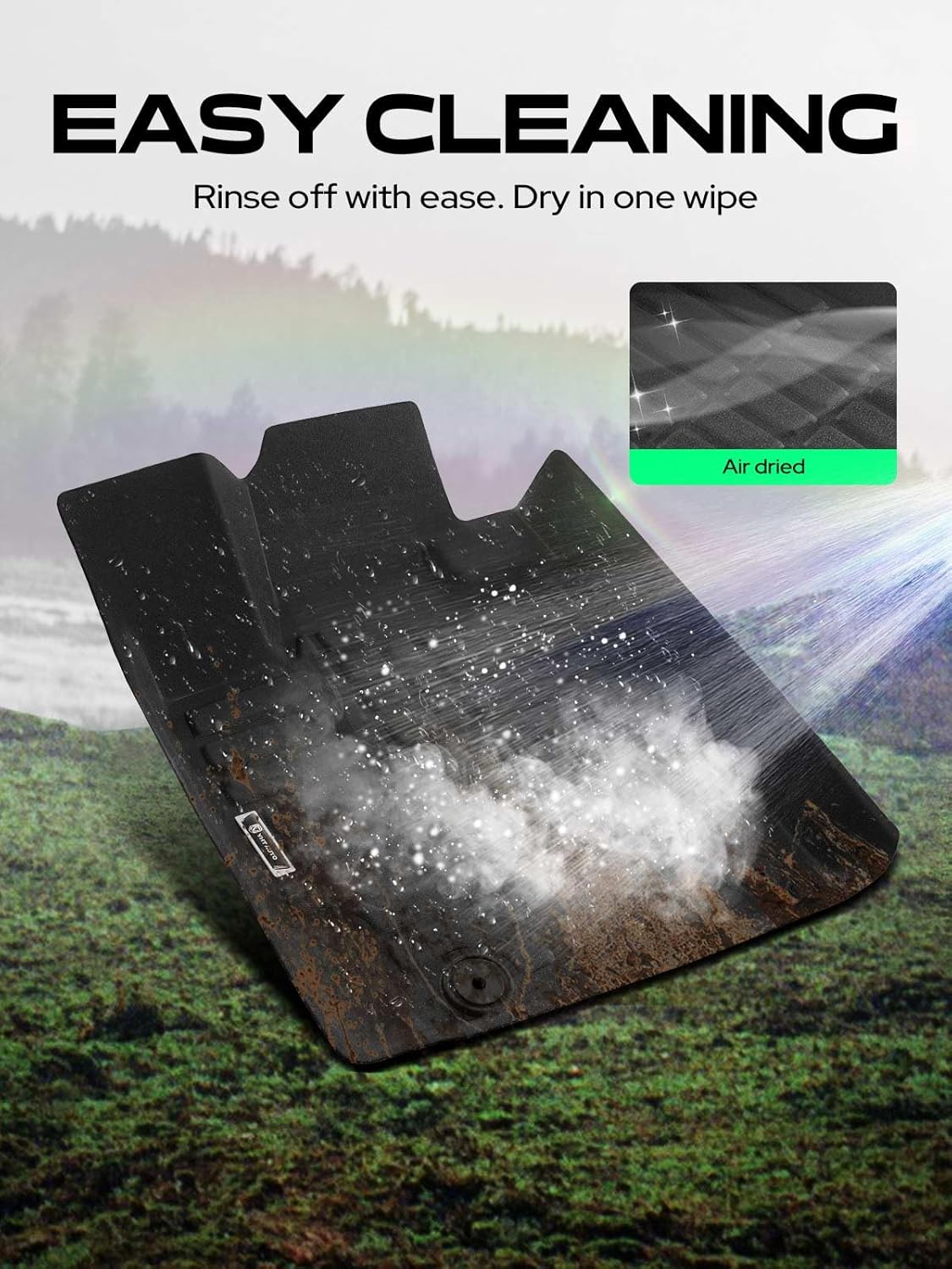 YHTAUTO Floor Mats Fit 2008-2013 Toyota Highlander(Not Hybrid), TPE Floor Liners All-Weather Protection Custom Fit, 1st & 2nd Row, Set of 3 Black - Image 8