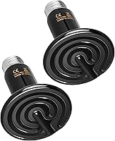 Vista 10 de Simple Deluxe 100W Bombilla de calor de cerámica para reptiles y lámpara de abrazadera de 150W con reflector de aluminio de 8.5" Combo para mascotas