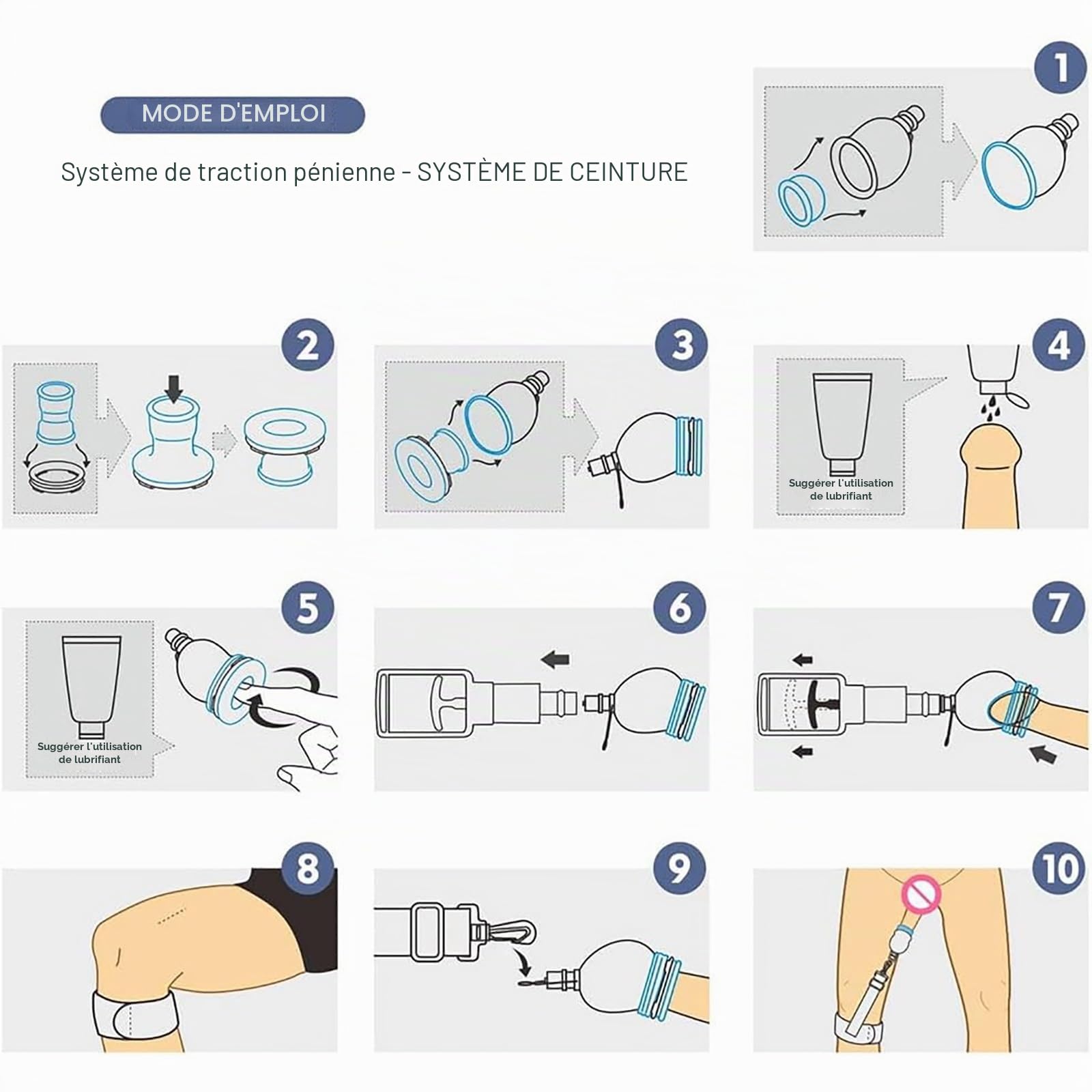 Dilatateurs de pénis for hommes,Pompe à pénis Extender Penis Enlargement System,Agrandir le Penis,Agrandir le Masculin,Aide à l'érection for hommes,Extenseur de Masculin(A)