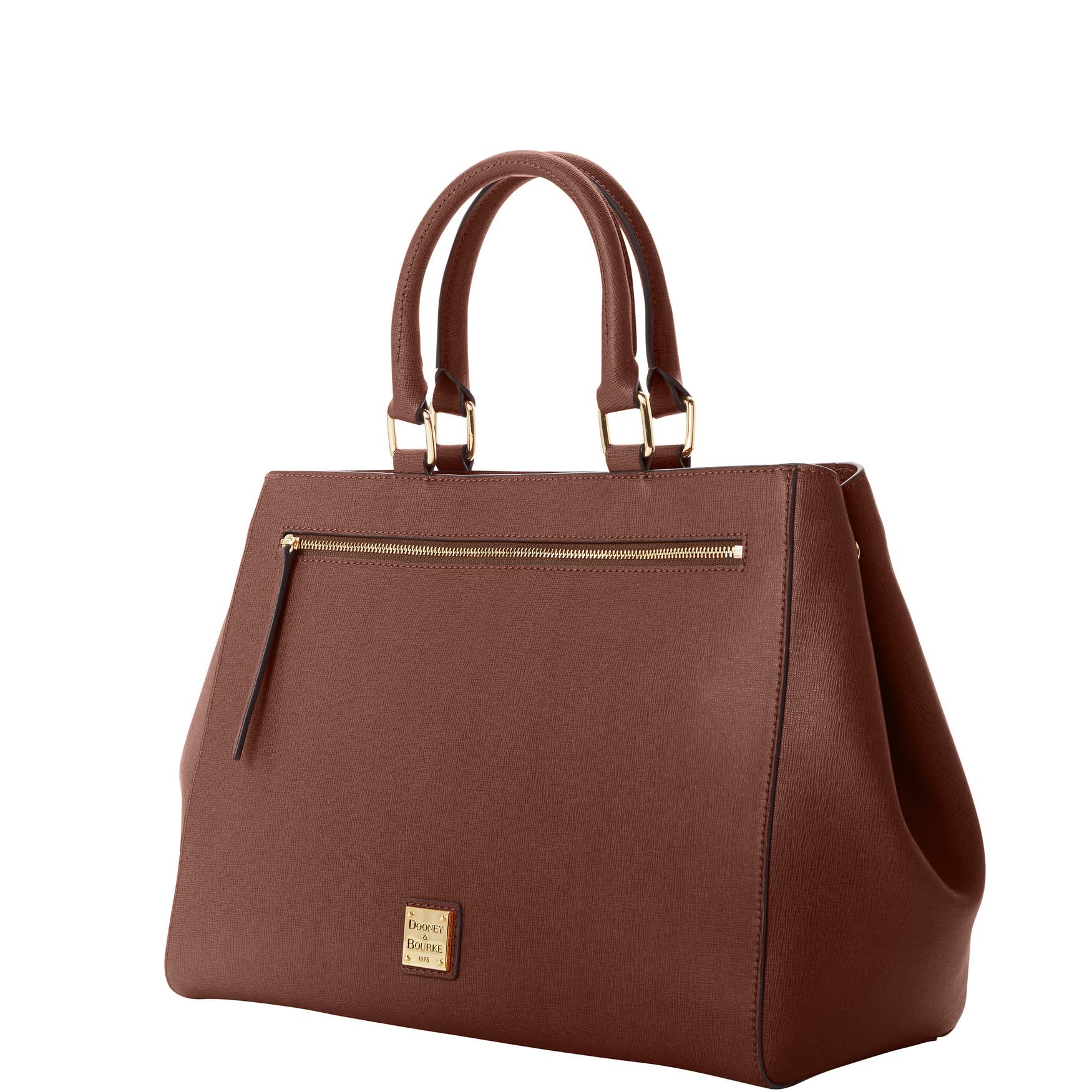 Dooney & Bourke Satchel Bags for Women, Saffiano Leather Satchel Handbag with Top Handles & Crossbody Strap