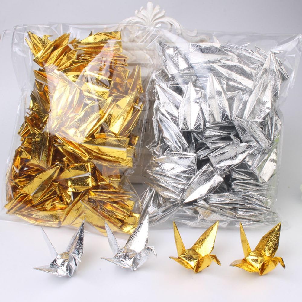 Origami papierowe żurawie papierowe, 100 sztuk, origami, papierowe żurawie, wykonane ręcznie do dekoracji na wesela, imprezy, do mieszkania, składany papier origami