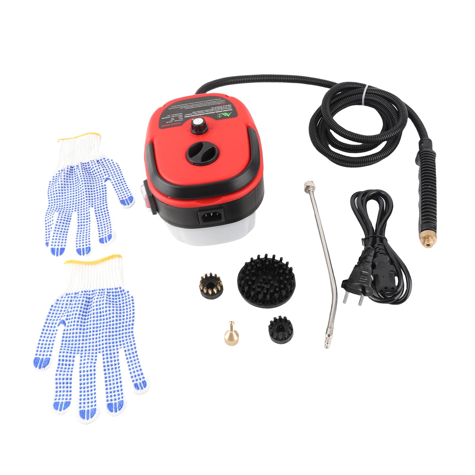 Kavolet Limpiador de vapor multifunción de 2500W, alta temperatura, prensado, vapor, máquina de limpieza con cabezales de cepillo portátil, limpiador a vapor