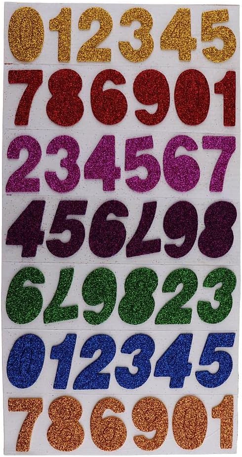 misppro 1 Sheet Glitter Home Stickers - Self Adhesive Kids DIY Foam Stickers for Scrapbooking, Craft Projects, and Home Decoration