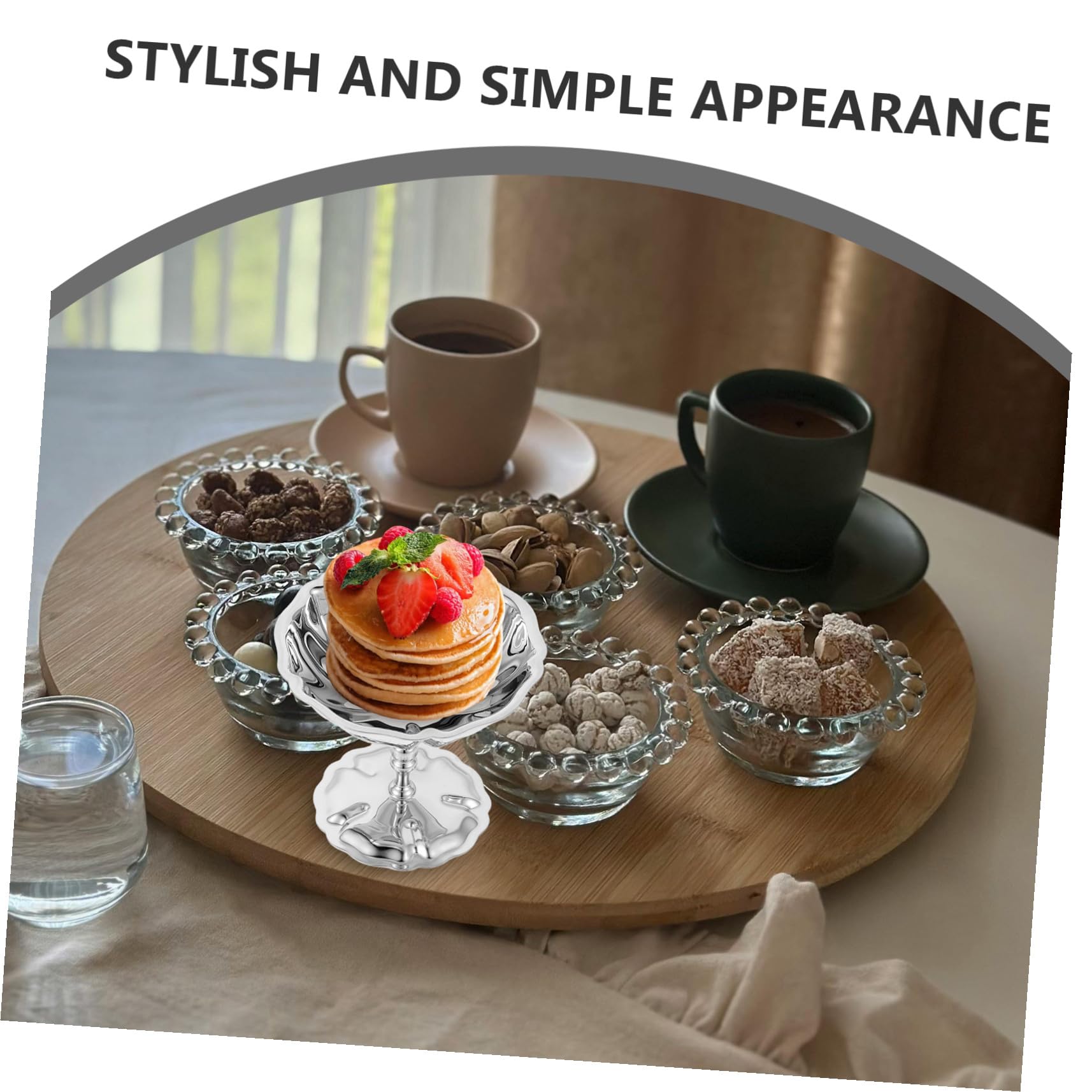 Ciotola per Gelato in Acciaio Inox Piedini Alti per Budini Mousse e Snack Contenitore da Portata in Adatto Dessert Freddi e Caldi Facile da Pulire e Utilizzabile Quotidianamente