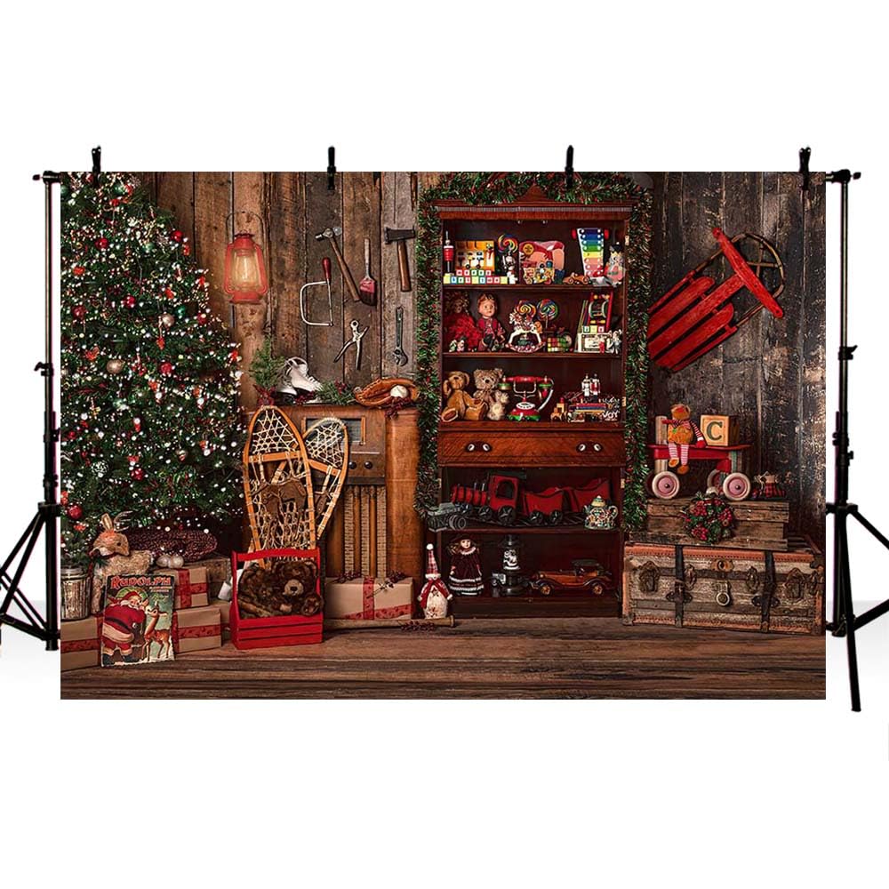 Weihnachts-Fotohintergrund (210x150 Cm) Mit Kakao & Keksen – Aus Polyester, Faltbar, Ideal Für Baby-Partys & Festtage