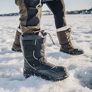 Amazon | Baffin Eigerメンズスノーブーツ, Bk1 - ブラック。, 24