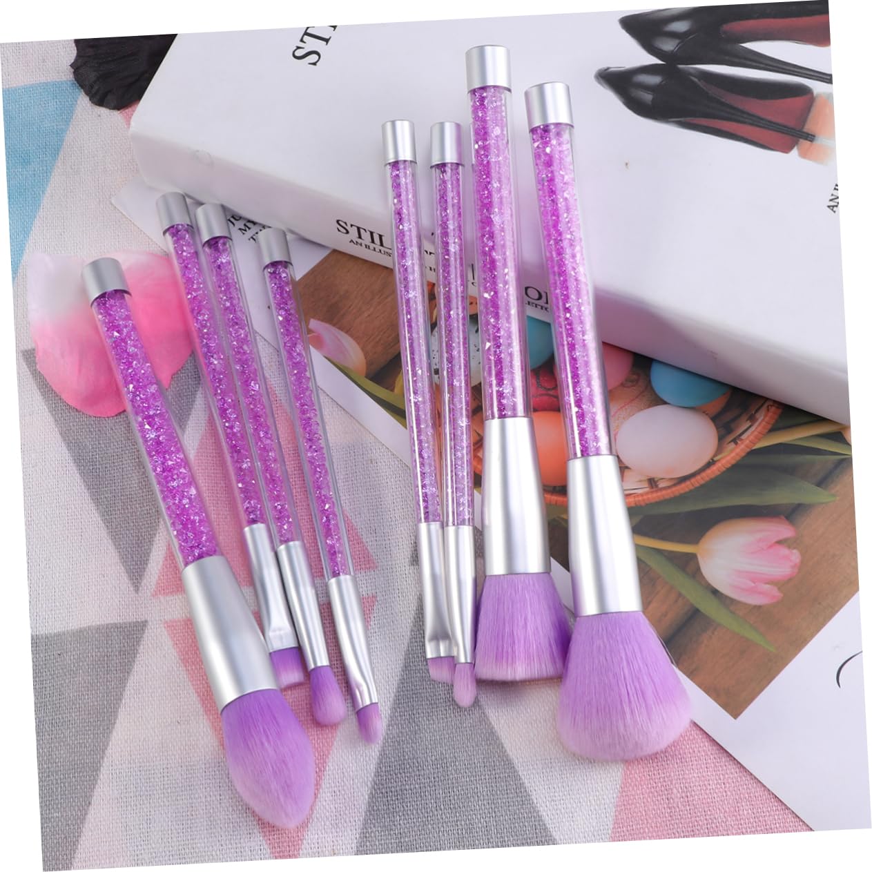 MAGICLULU -teiliges Make-up-pinsel-set -teiliges Set mit Pailletten-griffborsten für Damen und Herren Tägliches Make-up
