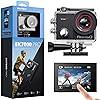 AKASO Action Cam 4K 20MP WiFi 40M Underwater Camera Waterproof Ultra HD Touchscreen Adjustable Wide Angle Ice Action Cam with 2.4G Remote Control and 25 Accessories Kit