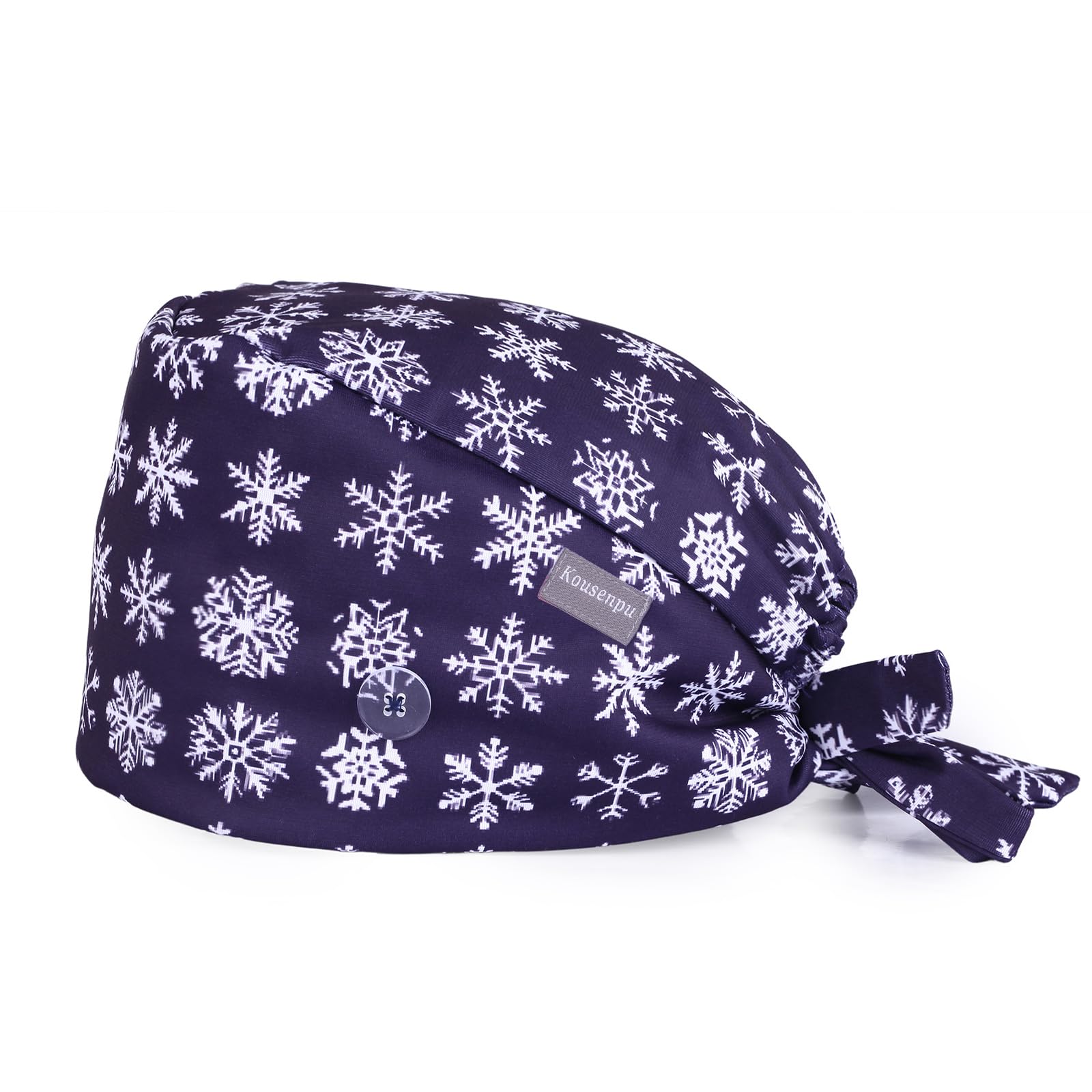 Kousenpu Scrub Caps for Women, Adjustable with Side Buttons, Cute