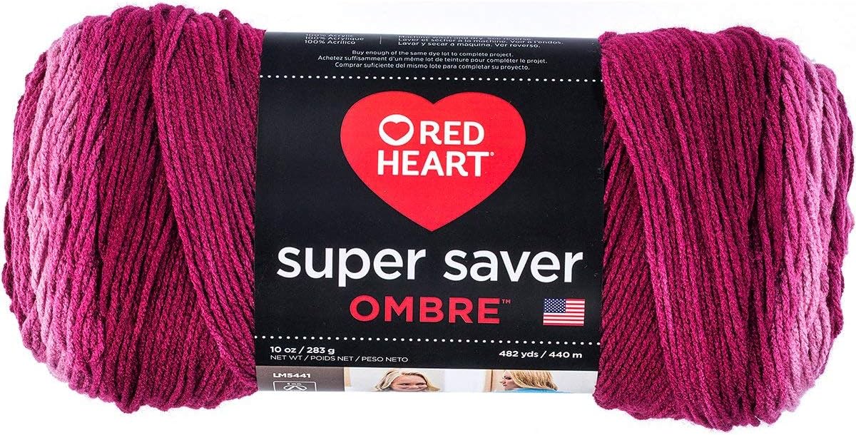 Super Saver Ombre Yarn, 10 oz, Anemone