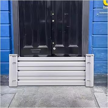 Flood Gates For Home Protection, Reusable Aluminum Baffle Flood Prevention Board for Basement Window Doorway Home Front Doors, Removable Water Barrier Shield, with Portable Carrying HandleHigh-15.7in