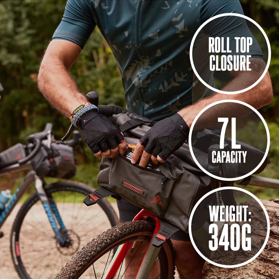 Altura Vortex Fahrrad-Lenkertasche, wasserdicht, 7 l, Grau