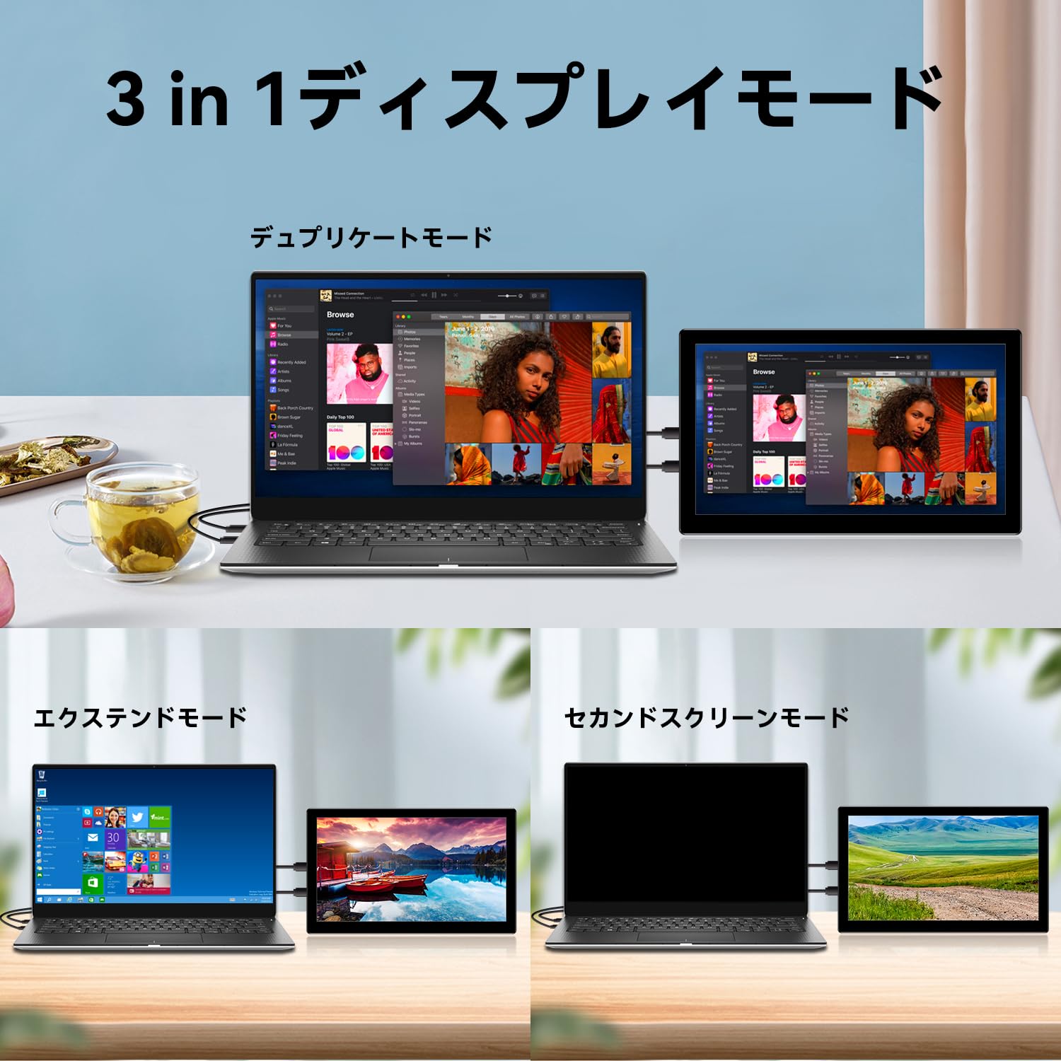 Amazon.co.jp: モバイルモニター10.1インチFHD 1920x1200 IPS