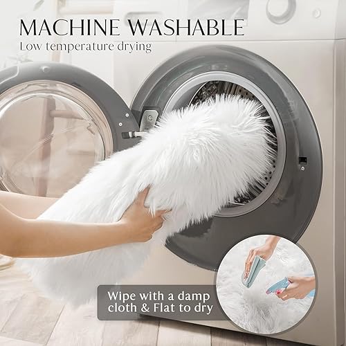 Miniatura 4 de Ashler - Funda suave de piel de oveja sintética para silla, sofá, alfombra de área para suelo de habitación, sofá o sala de estar