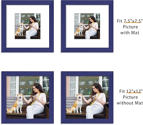 Miniatura 395 de Picrit - Juego de 12 portarretratos de 5 x 7 pulgadas para colgar en la pared o exhibir sobre una mesa, para fotos de 4 x 6 con paspartú o 5 x 7