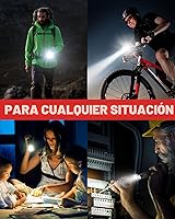 Vista 8 de Victoper Paquete de 2 linternas LED, linterna táctica brillante de alto lúmenes con 5 modos, luz de flash impermeable con zoom, regalos