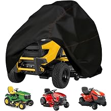 Large Riding Lawn Mower Cover Waterproof Outdoors lawn Tractor Covers Fits Deck Up to 54" Heavy Duty for Husqvarna,Craftsman,John Deere,Toro,Troy Bilt,Honda Lawnmower Cover with storage bag