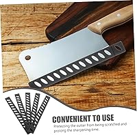 Vista 9 de VILLCASE Protector de borde de cuchillo, 5 piezas, fundas universales para cuchillos, fundas de plástico, funda de cuchillo de chef profesional