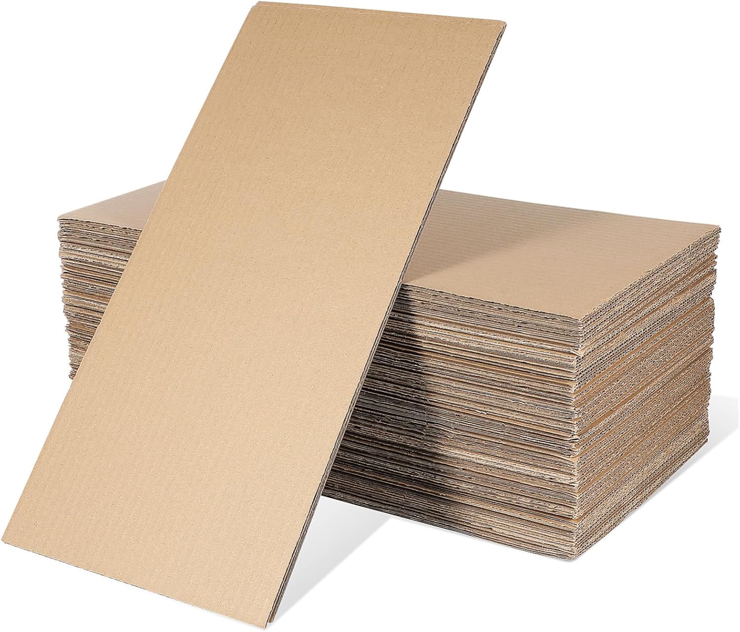 PRETYZOOM 50pcs Cardboard Sheets Corrugated Paper for Packing Mailer Inserts Box Dividers Craft Projects Paper Pads