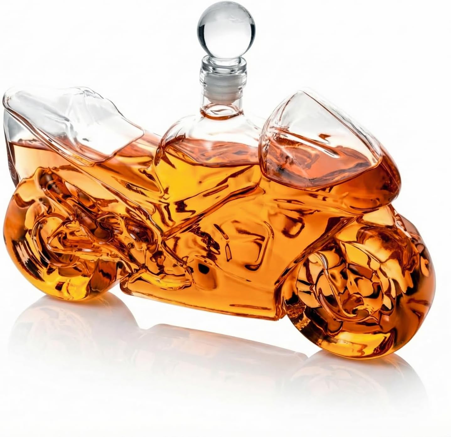 Motorcycle Decanter Whiskey & Wine Decanter, Motorcycle Gifts, Harley Davidson Motorbike Gifts, Dispenser for Wine, Scotch, Bourbon, Whiskey Biker Themed Gifts for Men, Dad, Birthday