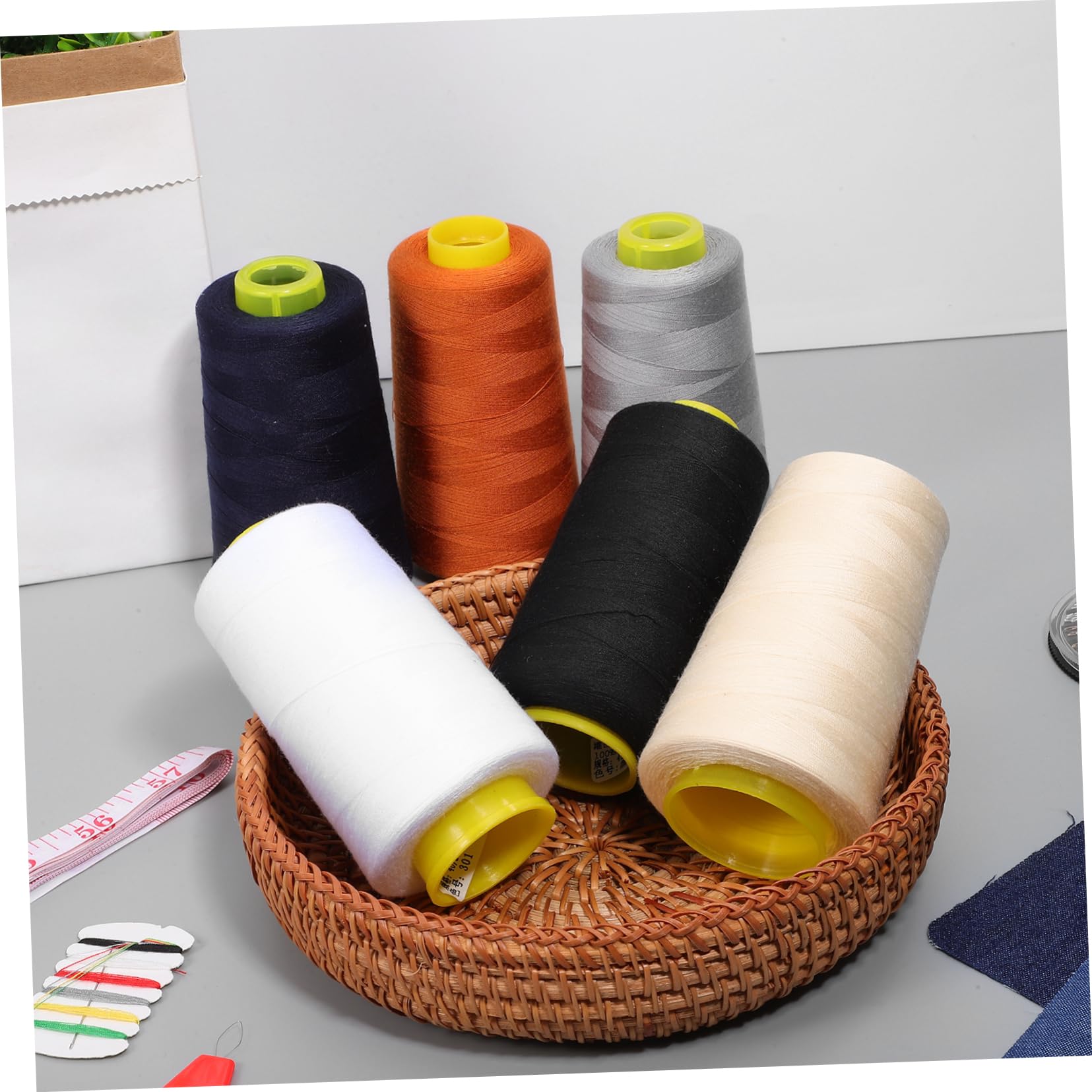 Operitacx 18pezzi Filo Da Cucito Poliestere Da Filo Antistrappo Per Cucito Ricamo e Patchwork Varie Colorazioni