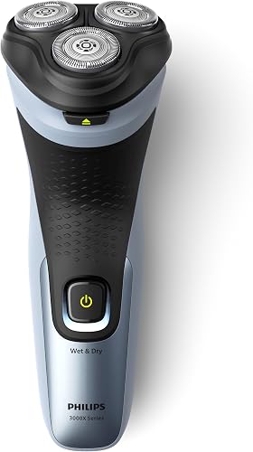 Philips Shaver 3000X Series Wet and Dry Electric Shaver, Celestial Blue