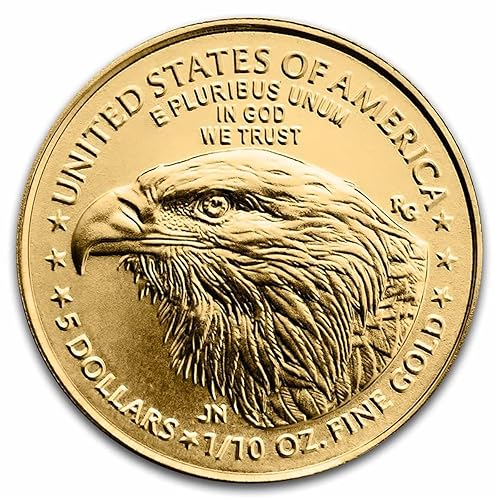 Miniatura 5 de 2025 American Gold Eagle 110th Ounce Gold Coin .9167 Fine Gold in Black Tetra Holder - Smyrnacoin - Dollar Uncirculated
