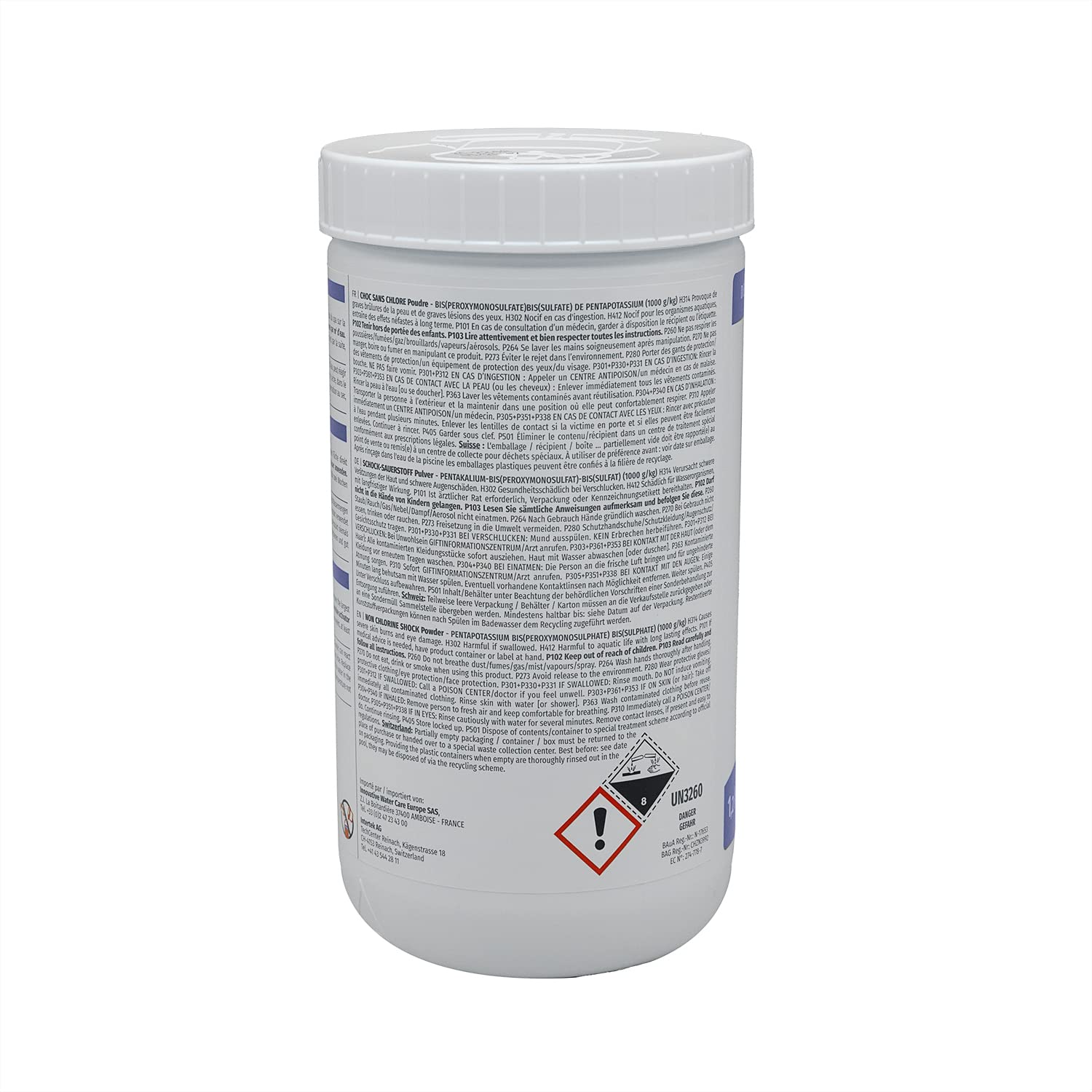 HTH Spa Choc sans Chlore Poudre - 1,2kg | Oxygène Actif Choc - Activateur de Brome - Désinfection Choc sans Chlore - Dissolution Rapide + 10 Tests HPS OFFERTS 6 en 1