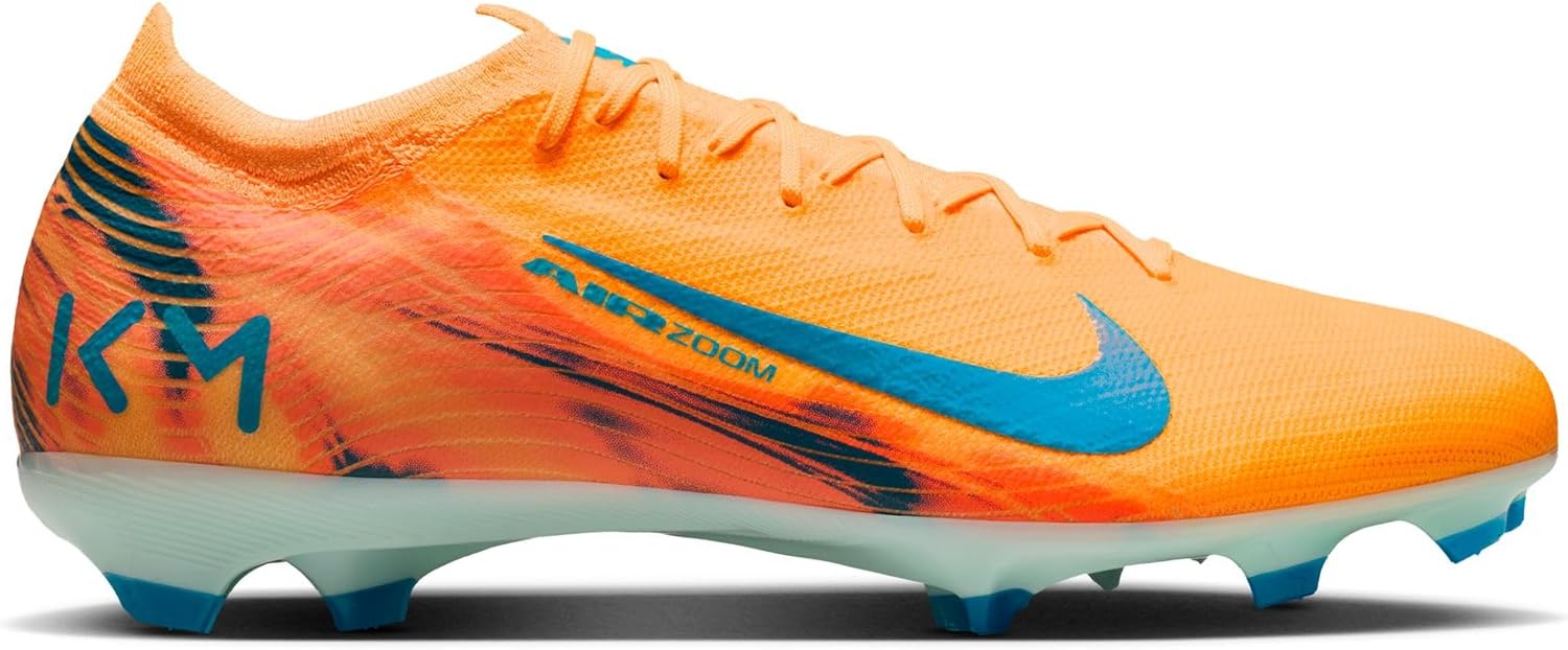 Nike Mercurial Vapor 16 Pro Kylian Mbappe Firm-Ground Low-Top Soccer Cleats (Melon Tint/Igloo/Neo Turquoise)