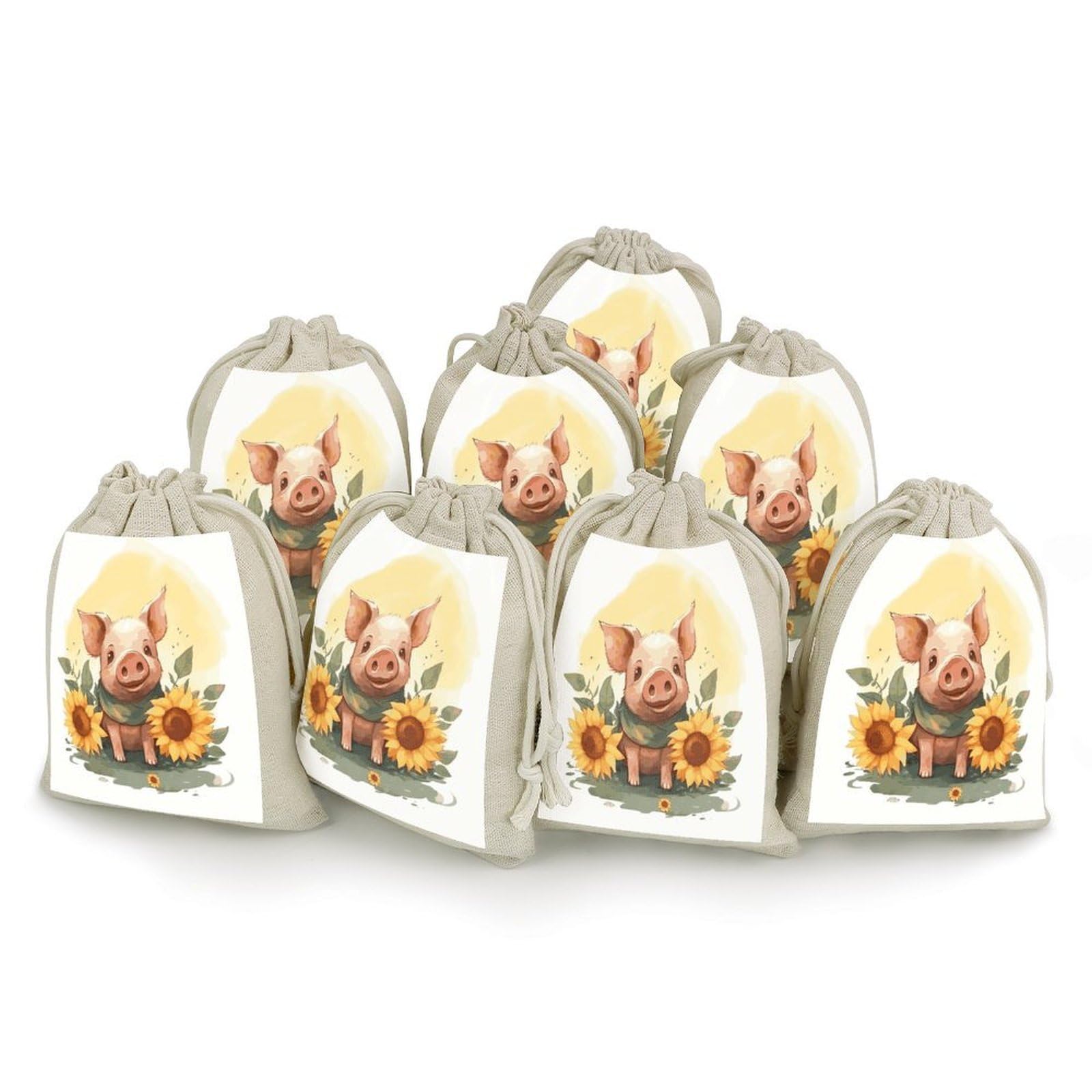 Adfgyerh Style Smiling (28) Bags With Drawstring Reusable,Jewelry Bags 4.9 X 6.7 Inch, Set Of 8,Gift Bags For Party Wedding Storage Home Supplies