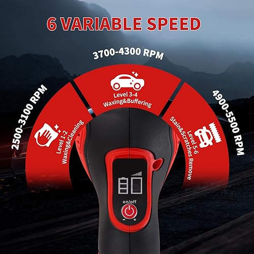 Miniatura 3 de Pulidor inalámbrico de coche para batería Milwaukee m18, pulidor eléctrico para detallespulidoencerado de automóvil (batería no incluida)