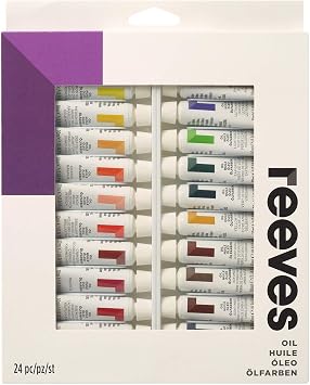 Reeves Oil Color Paint 10ml Tubes, Set of 24, Colour