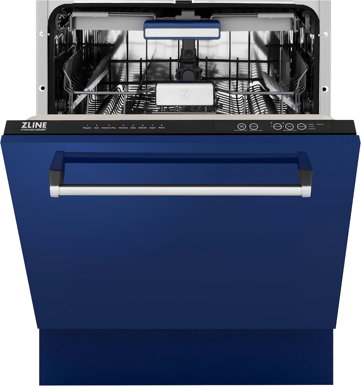 ZLINE 24" Tallac Series 3rd Rack Tall Tub Dishwasher in Blue Gloss with Stainless Steel Tub, 51dBa (DWV-BG-24)