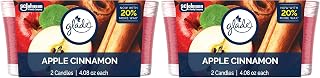 1-Wick Scented Candle Jar, Apple Cinnamon, Air Freshener Infused with Essential Oils, 4.08 Oz, 2 Count (Pack of 2)