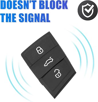 3 Button Car Remote Fob Keypad Replacement for VW Arteon, Atlas, Golf Alltrack – Rubber Pad Insert for VW for Jetta, Passat,for TIGUAN,for Skoda Kodiaq 2016-2020