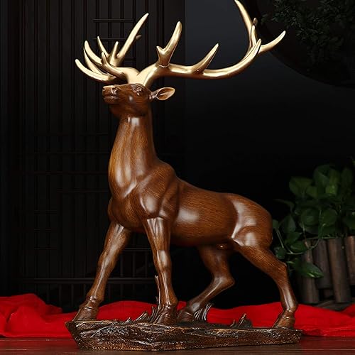 Miniatura 5 de Chinese feng shui statue sculpture Feng Shui Lucky Deer Statue Decoration Home Furnishing Modern Simple Light Luxury Creative Resin Sculpture Deer