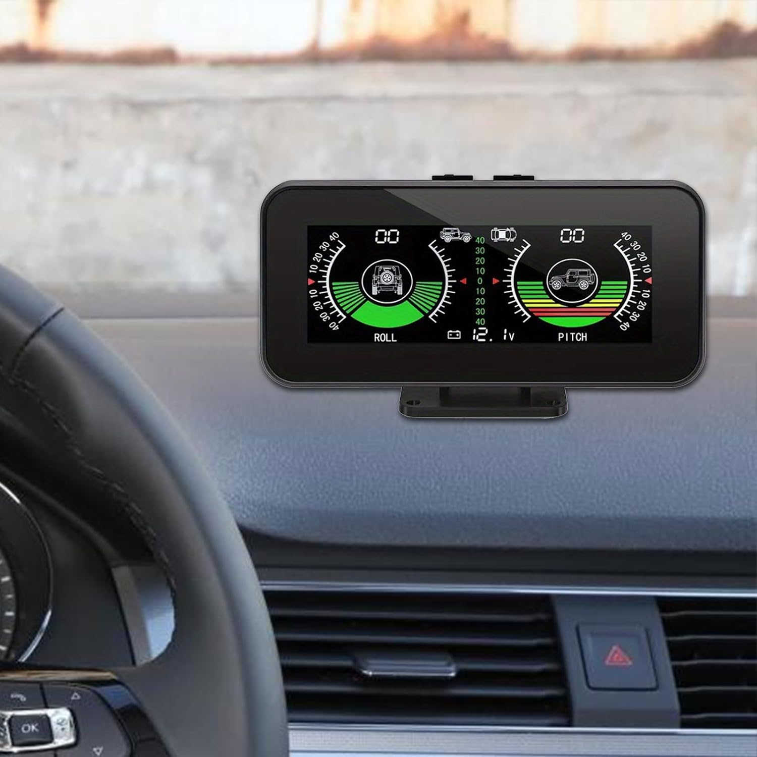 Car HUD Display with Speedometer Altitudes and Inclinometer for Enhanced Driving Vehicle Inclinometer Speedometer HUD