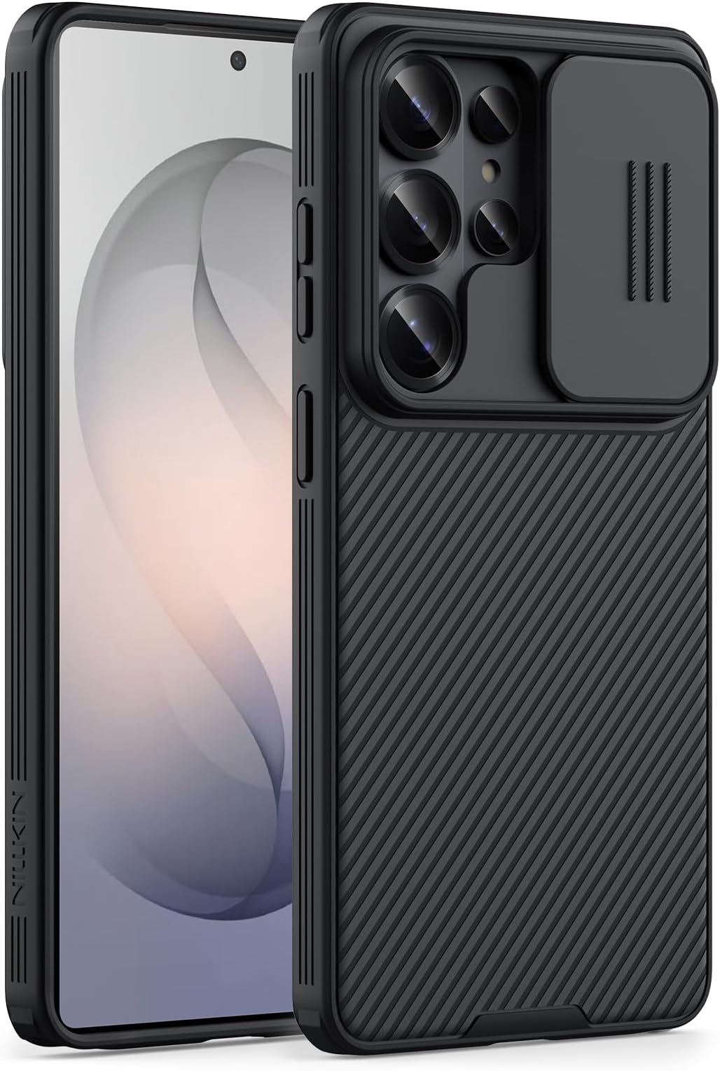 for Samsung S26 Ultra Case with Slide Camera Cover [Upgraded Camera Lens Protection] [Hard PC+Soft TPU Bumper+Air Cushions] Slim Shockproof Protective Phone Case for Galaxy S26 Ultra, Black
