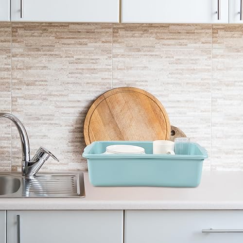 Miniatura 5 de Jekiyo 4 paquetes de 13 L tina de autobús comercial, lavabo de plástico para platos