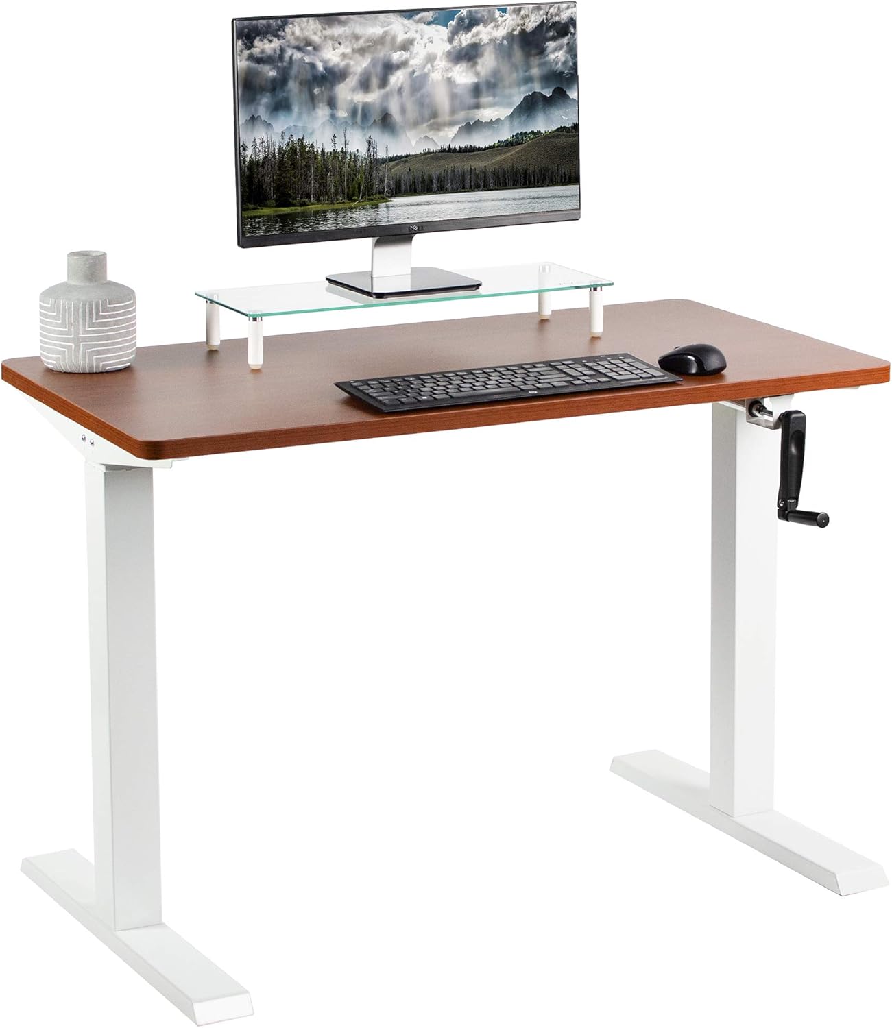 VIVO Manual Height Adjustable 43 x 24 inch Stand Up Desk