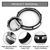 Vista 3 de PSLER Kit de bisel para motocicleta, velocímetro, instrumento, cubierta decorativa, juego de bisel para Touring Ultra Classic Electra Street Road