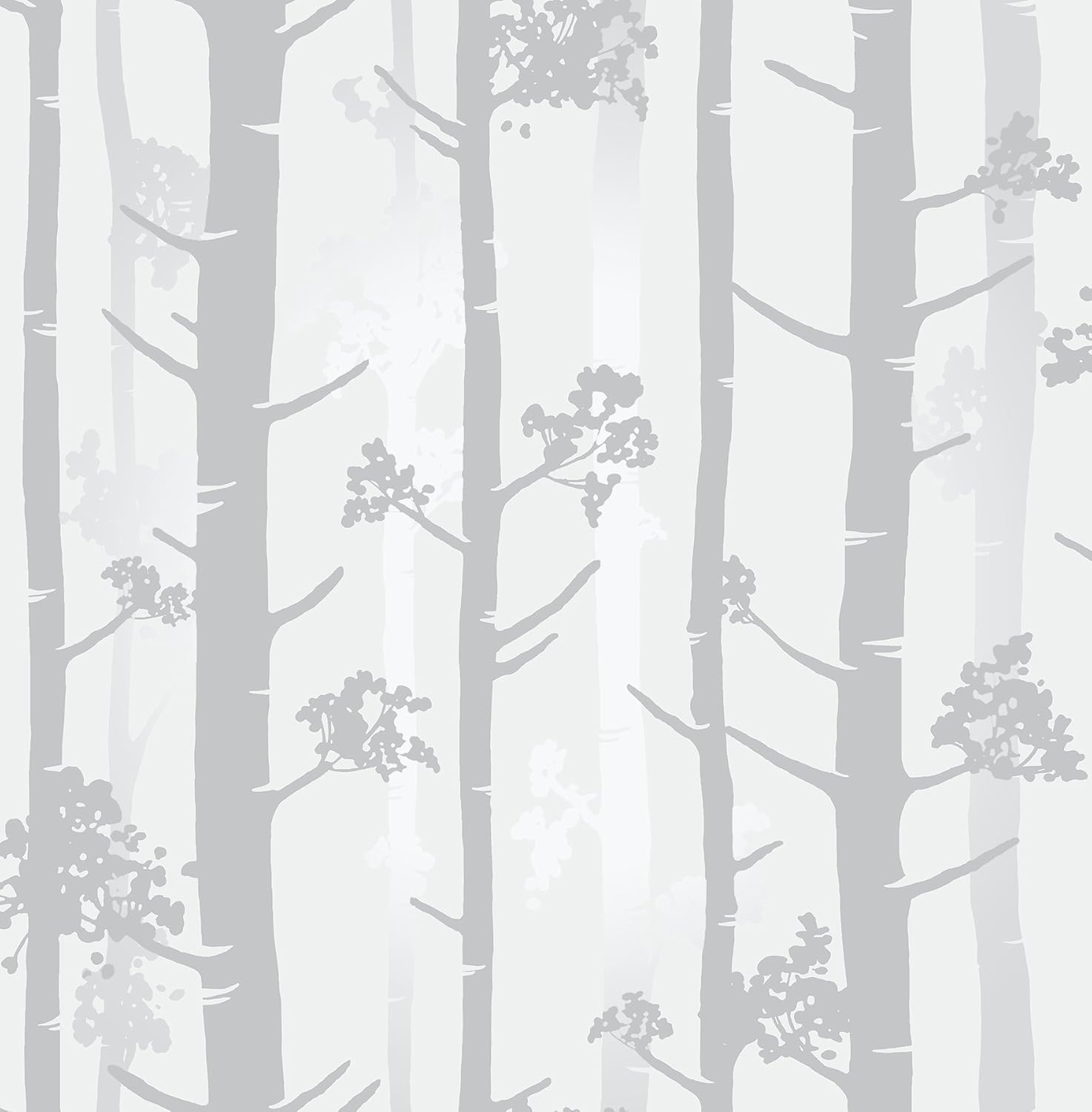 Brewster Home Fashions UW24779 Sydow Birch Tree Wallpaper, Gray