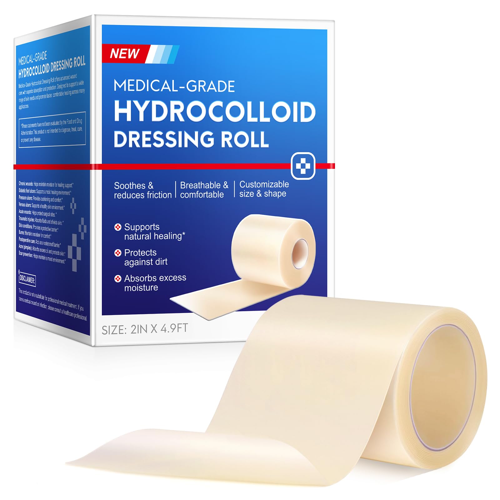 Rouleau de Pansement Hydrocolloïde 5cm x 1.5m - 1