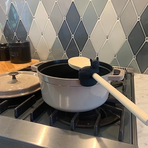 Vista 15 de Fox Run Brands sostenedor de cuchara con gallo, Chanchito, Rosado