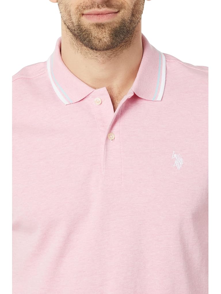 U.S. POLO ASSN. Slim Fit Tipped Interlock Knit Polo