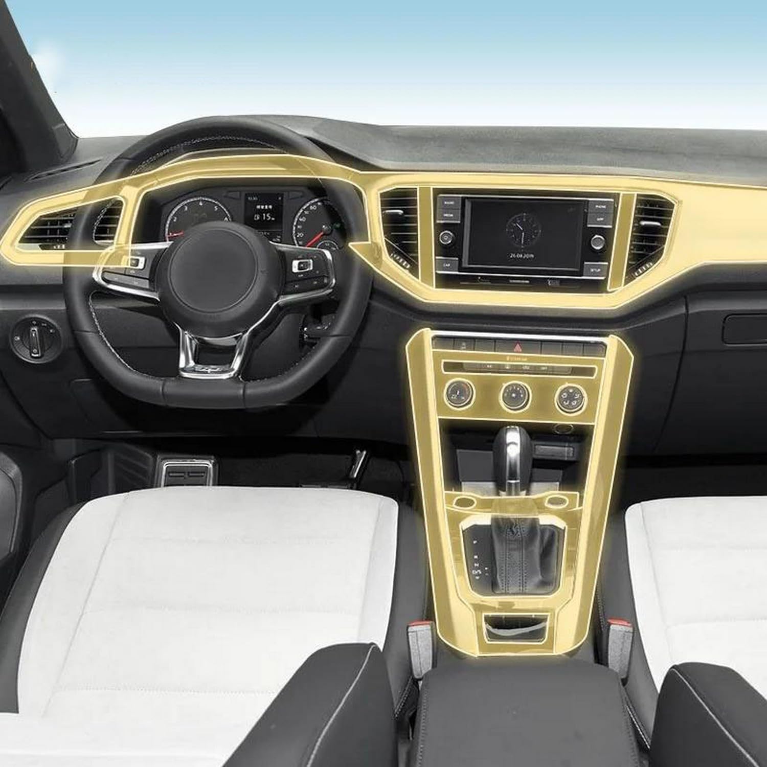 Protection de peinture console T-ROC pour un intérieur impeccable