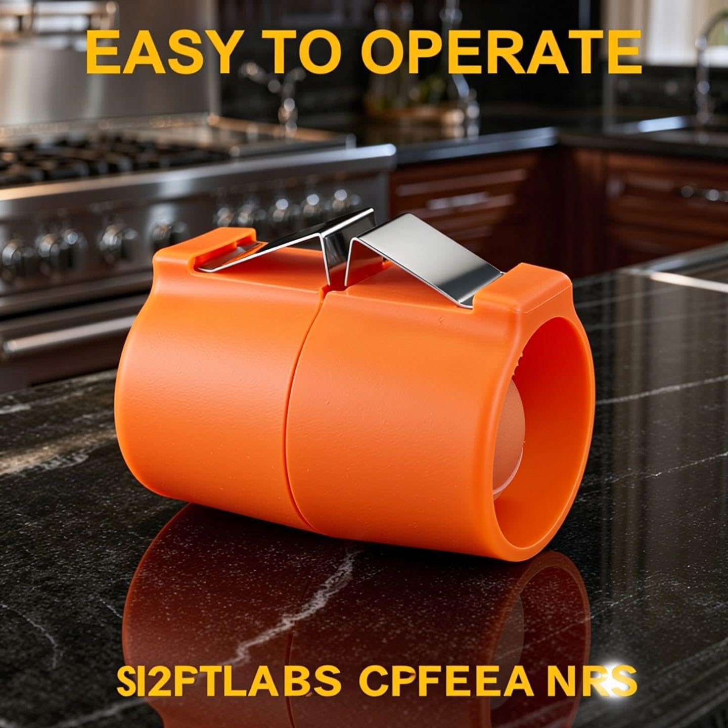 Egg Cracker Tool, One Hand Egg Opener & Separator for Raw Eggs, Mess Free Egg Shell Breaker for Baking Kitchen (Orange)