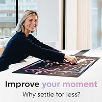 Vista 5 de Tapete prémium para rompecabezas de 37 x 59 pulgadas, hasta 3000 piezas, tapete enrollable para rompecabezas, parte inferior de goma antideslizante