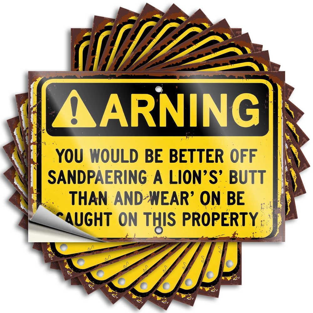 Decal Fall Door Decorations Custom Stickers, Hard Waterproof Warning: Sandpapering A Lion's Butt is Better Than Being Here! for Hydro Flask | Bookish Vinyl Decals for Christmas(6X9CM)