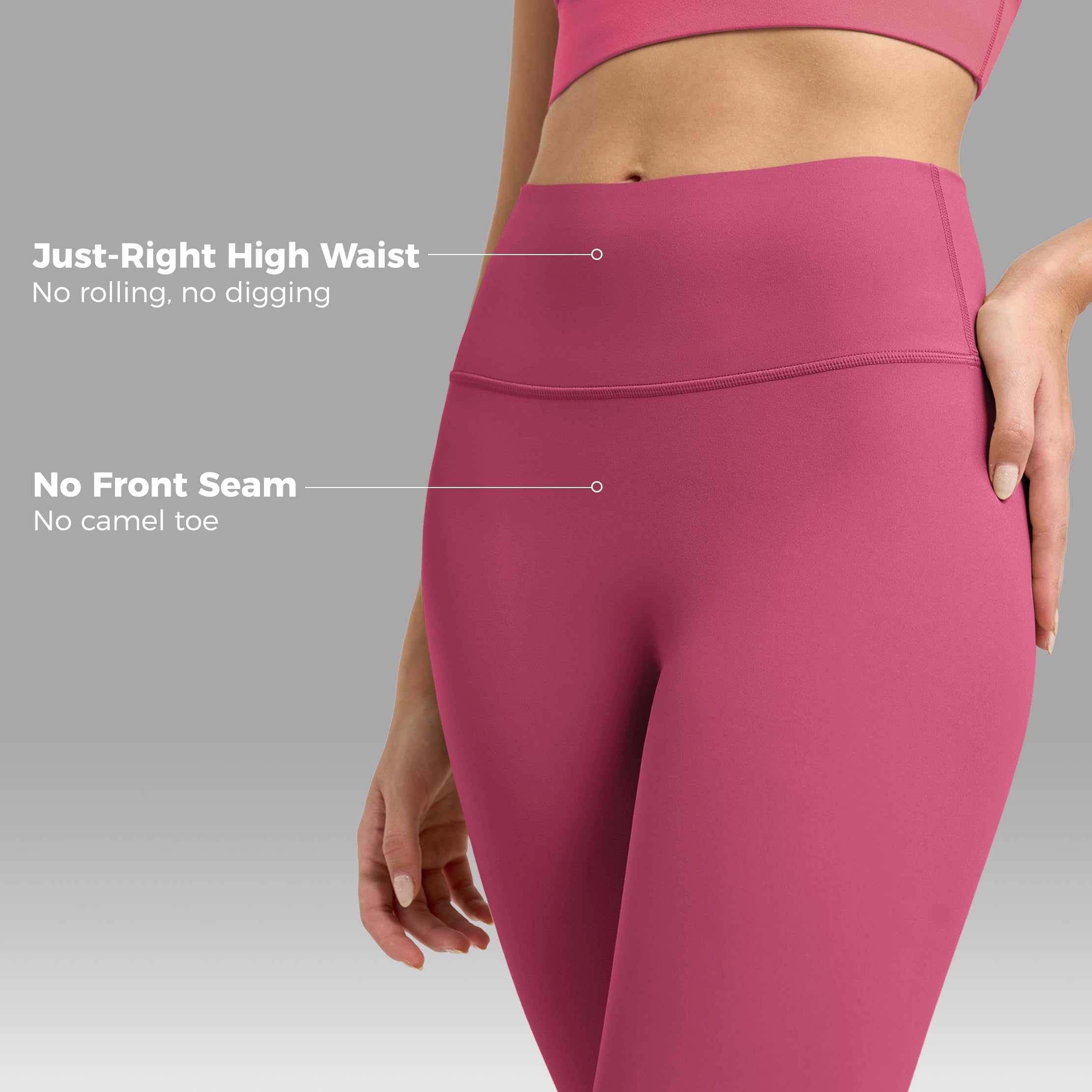 Willit Butterflux Pantalon de yoga taille haute pour femme - Contrôle du ventre - Legging athlétique de course à pied - 63,5 cm - 71,1 cm
